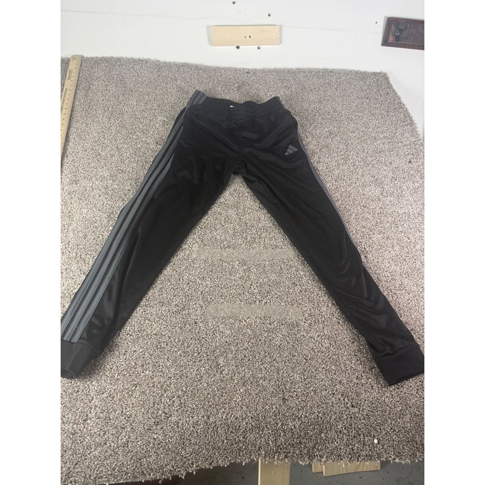 Adidas Womens Track Pants Black Grey 3 Stripe Joggers XL 18/20 Regular Fit
